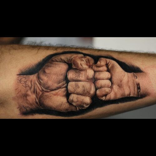 6311 Hand Fist Tattoo Images Stock Photos  Vectors  Shutterstock