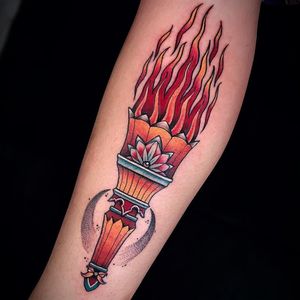 Feminine torch by Stacy at High Fever Tattoo Oslo 