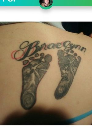 My youngest daughter's footprints from birth 