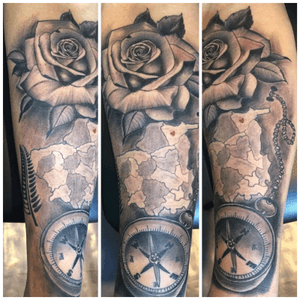 Rose and clock Tattoo 