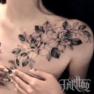 Linework Floral tattoo