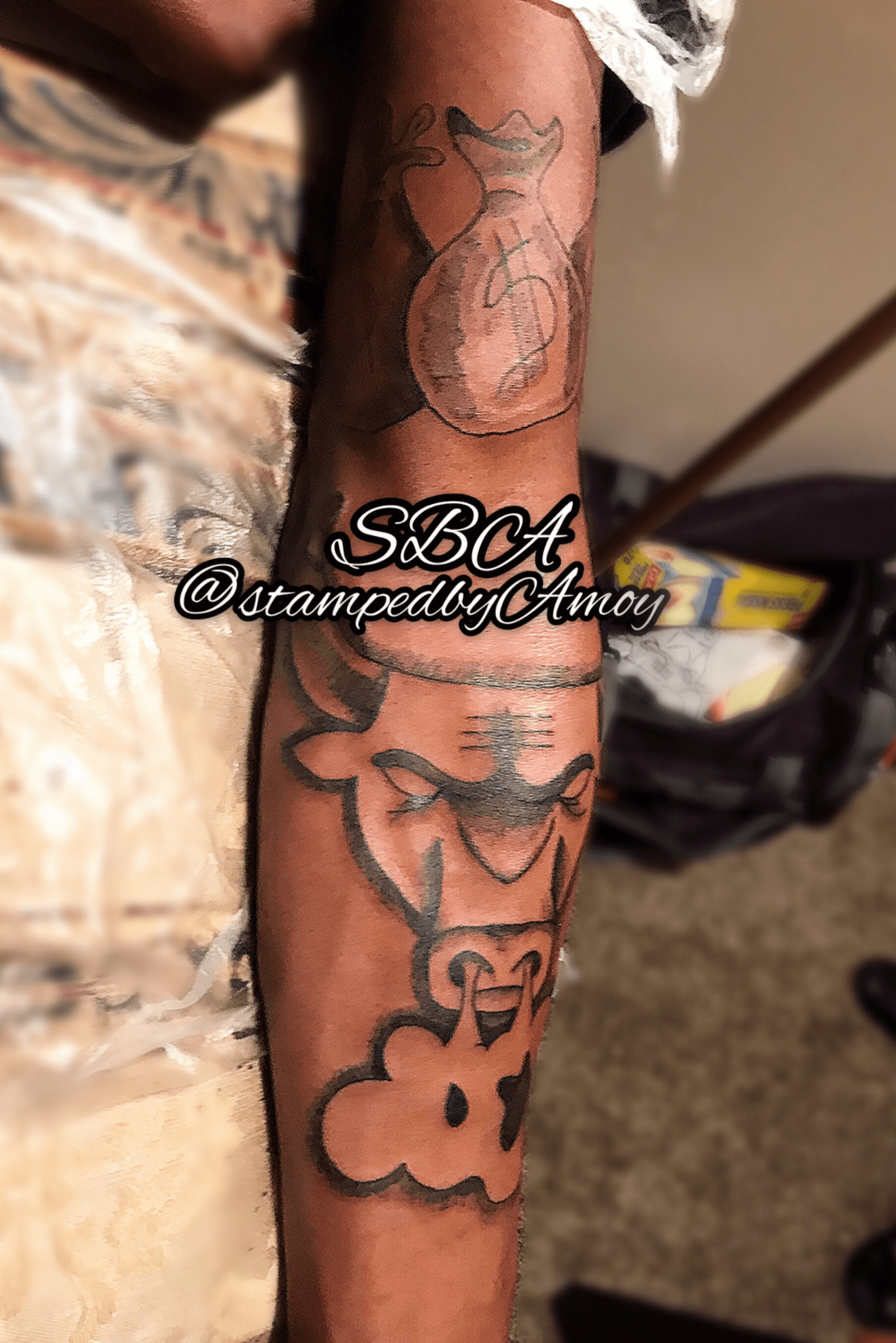Tattoo uploaded by Amoy Amonte • Chicago bulls tattoo, money bags tattoo,  half sleeve tattoo, Amoy Amonte, female tattoo artist, detailed design •  Tattoodo