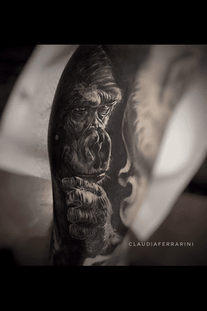 Realistic Gorilla on the biceps