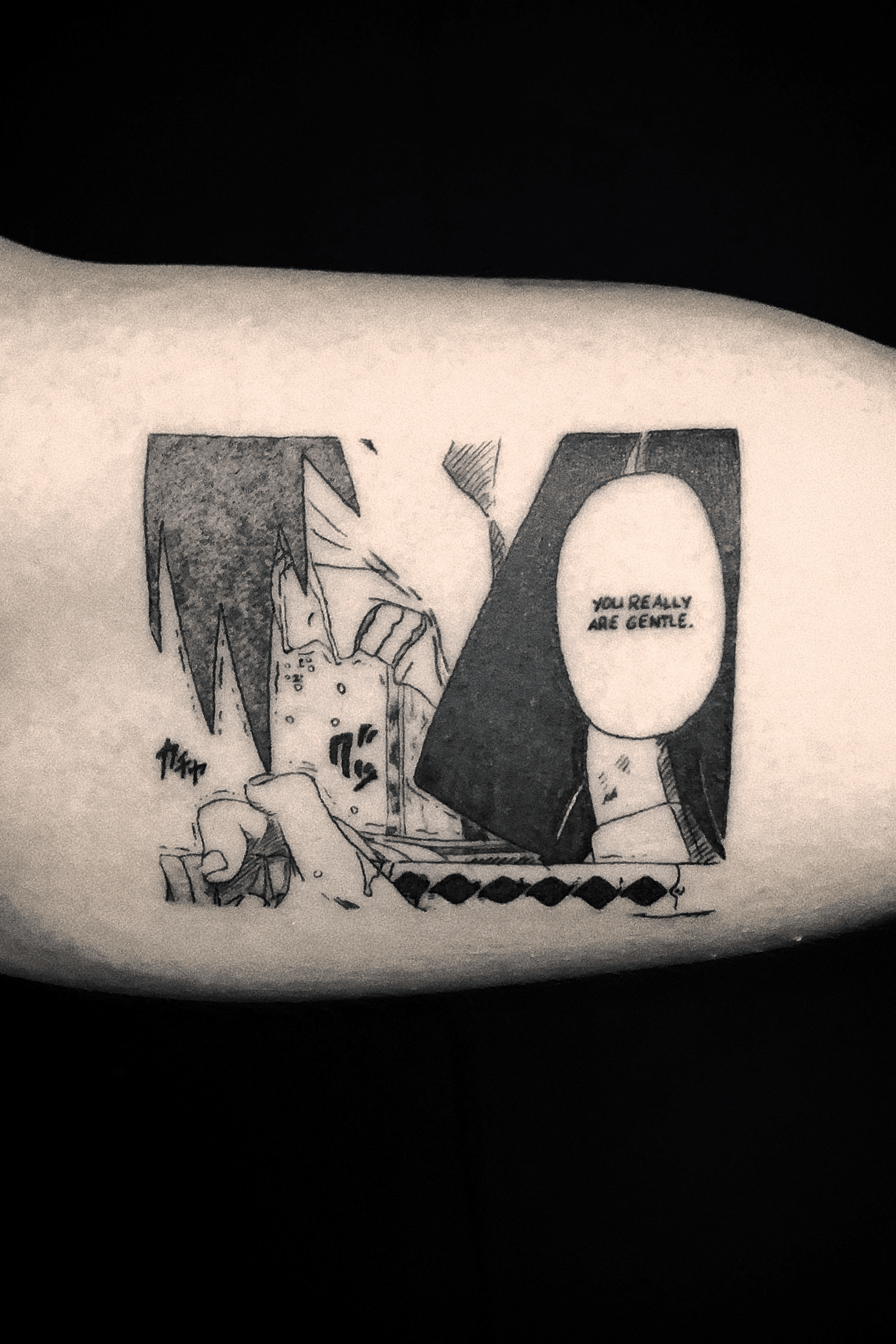 Elisa Baratta on X MANGA PANEL HALF SLEEVE Tattoo by me on Silvia Let me  know what you think milano milanotattoo italy italian manga mangpanel  mangatattoo anime animetattoo mangapaneltattoo blackwork tokyoghoul  naruto 