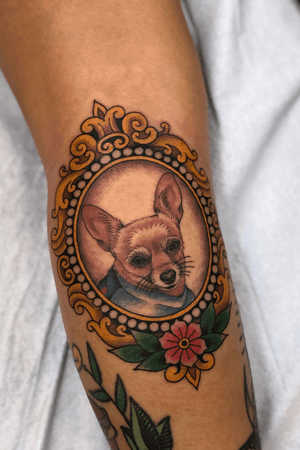 Dog portrait done on the calf
