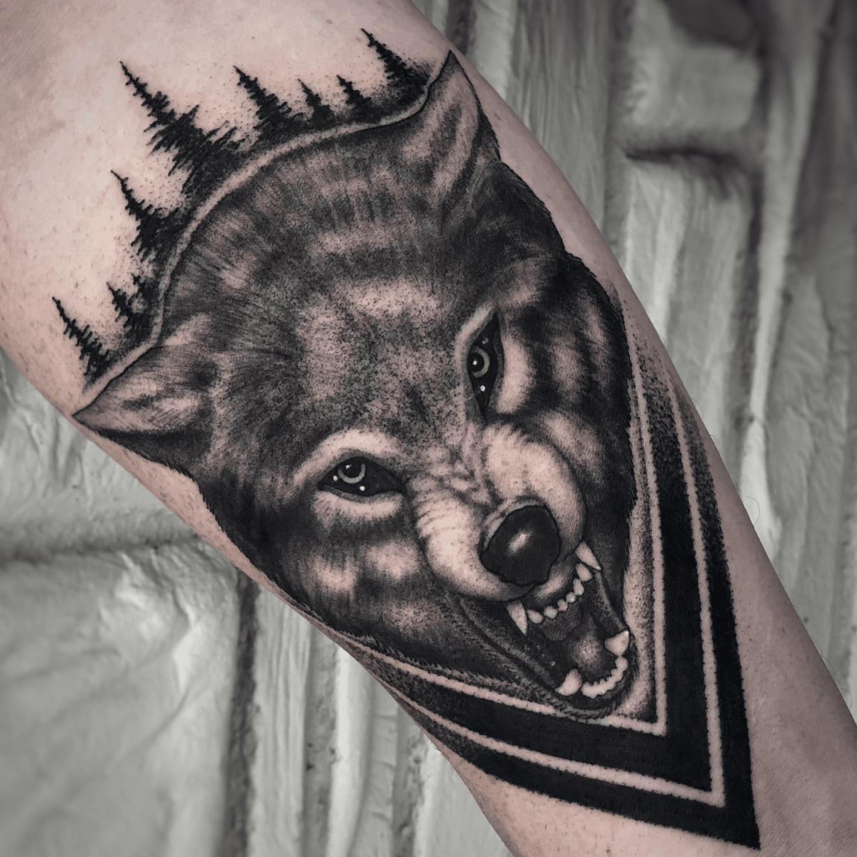 fierce wolf tattoo