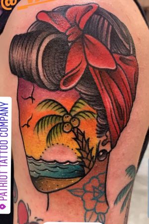 Traditional Pin Up Girl Tattoo 🌴