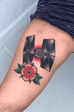 Tie fighter on the forearm 