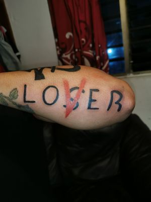 Loser / lover #lettering #love #loser #black #red 