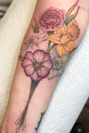 Floral Bouquet tattoo