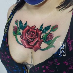 Neotraditional rose.