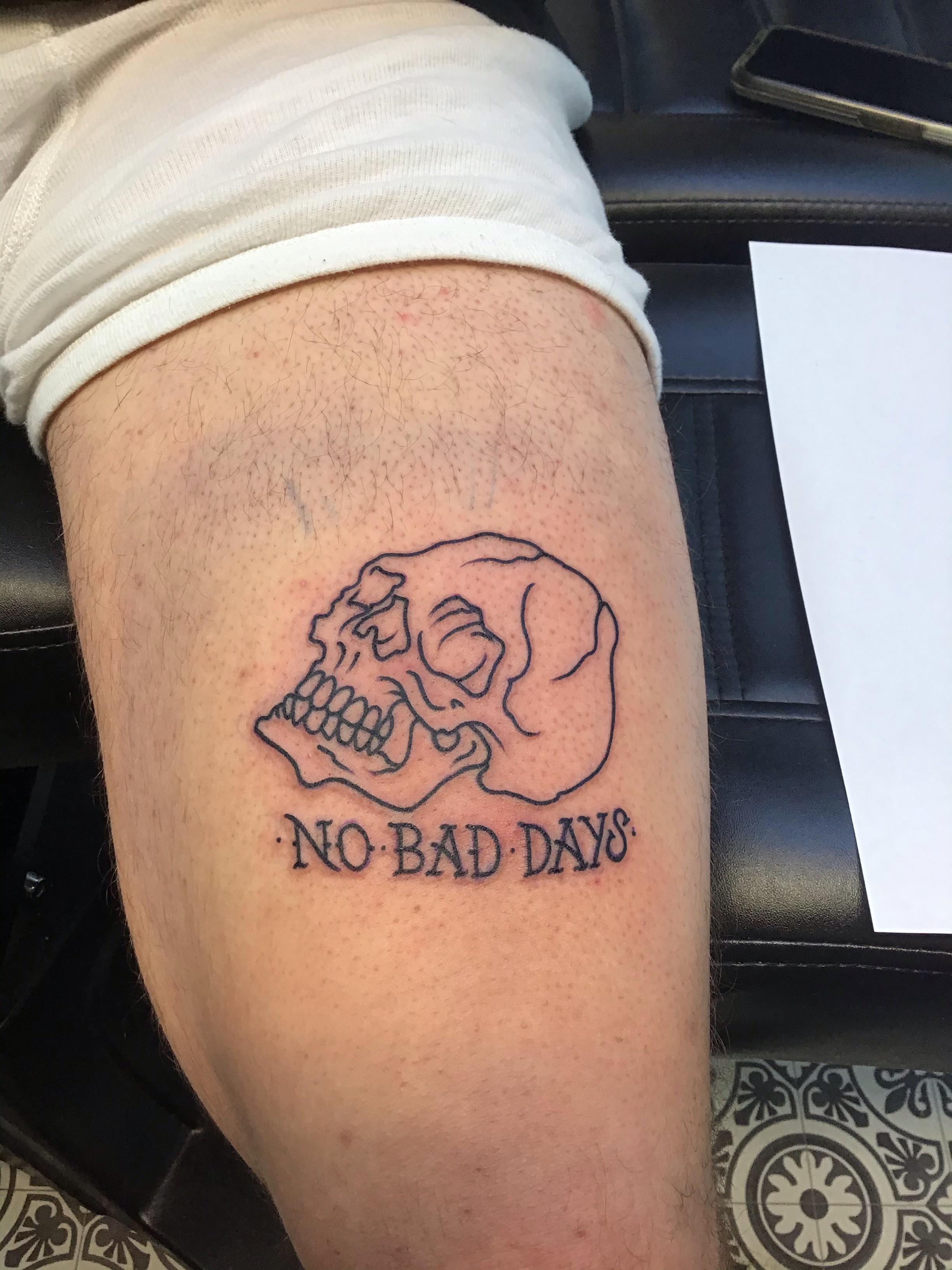 Quit your bad habits done at Bonjour Tattoo Club  Tattoogridnet