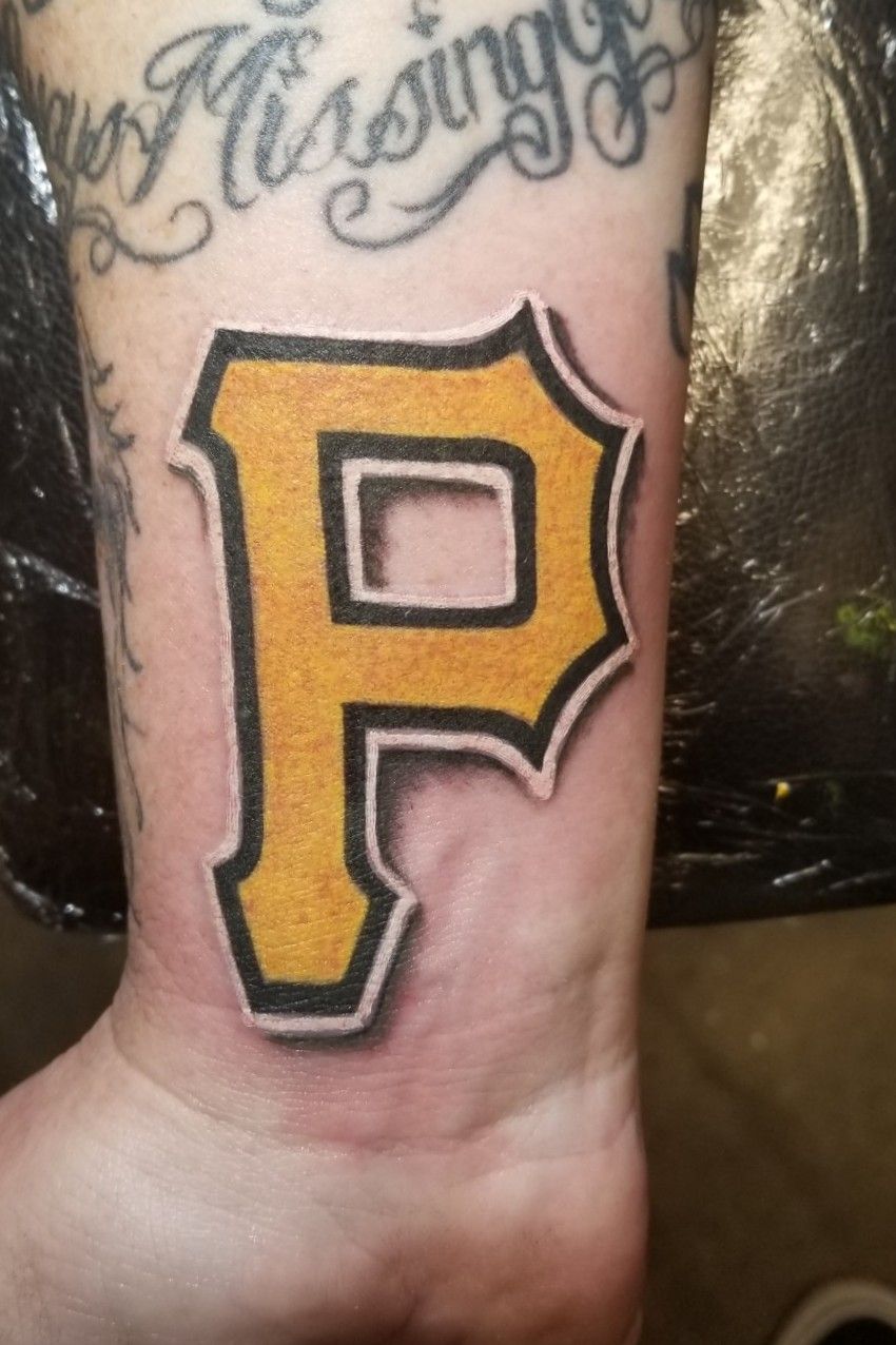pirates p logo tattoo