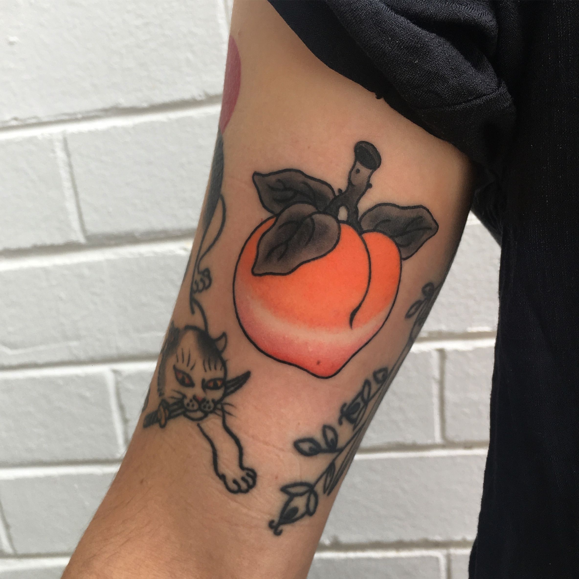 25 Sweet Peach Tattoo Designs  Ideas  Tattoo Glee