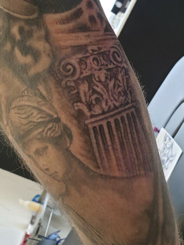 Tattoo uploaded by Graham Spence • column added as background #greek #greekmythology • Tattoodo
