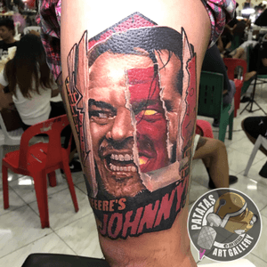 6th placer on Inkydoo Tattoo Conpetition, Professional Category. 🖤 #theshining #horror #horrortattoo #heresjohnny