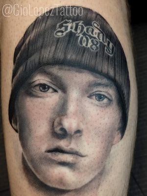 The Real Slim Shady! Black and Grey Portrait Mostly Healed, some fresh