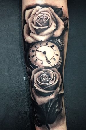 Tattoo uploaded by Juhani Rohde • Two roses one watch • Tattoodo Tattoo uploaded by Juhani Rohde • Two roses one watch • Tattoodo