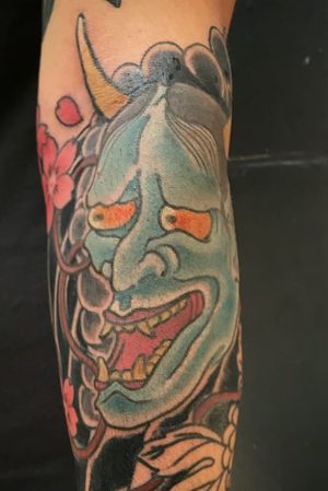 WIP on Kiku and Hannya arm #hannya #irezumi #japanese