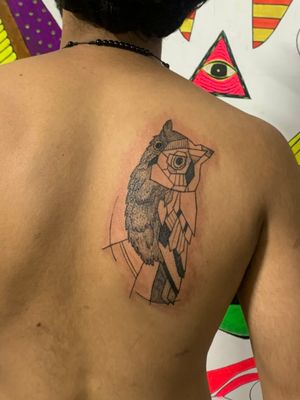 Those who drink whiskey with the owls at night, cannot soar with the eagles the next day.#tattoolife # blacktattoo #dottattoo #geometrictattoo #tattoolover #owltattoo #tattooideas #inkart