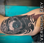 Realistic owl with some filigree by Veronica Dey