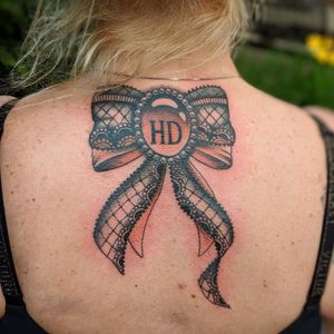 Harley Davidson Lace Ribbon Gem  Tattoo