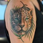 Jaguar Color Realism Tattoo Yin and Yang