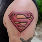 Superman Patch Sewing Thread Realistic Tattoo