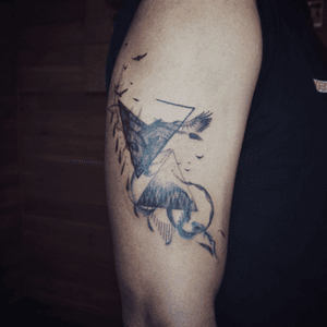 Fine line nature tattoo with birds flying around - Tattoo Chiang Mai   #fineline #birdtattoo #naturetattoo #abstracttattoo #blackworktattoo #blackwork #BlackworkTattoos #smoke #newtattoo #tattooart #Tattoodo #tattoochiangmai #Bangkok #tattoobangkok #inkstinctsubmission #tattooistartmag #tatouage #inkstagram #inkart #bodyart #besttattoos #tattoooftheday #equilattera 
