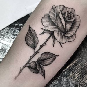 Rose tattoo by Virginia Massari #VirginiaMassari