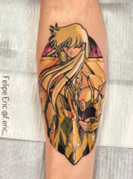 Shaka of Virgo ; This is the tattoo I have made that I like to much. When I done this work I learn too much about light colours and yellow effects. I has proud of this job !!! - #nerdytattoosdaily #vgta2 #gamerink #nerd #geek #gamer #animemasterink #manga #anime #animetattoo #geektattoo #tattoo #tatuagem #mangatattoo #inspirationtattoo #tonoinsptattoo #dreamstattoo #tatuageminspiration #tattoo2me #thebesttaattooartists #shaka #shakavirgo #cdz #cavaleirosdozodiaco #knightsofthezodiac #signo #virgem♍