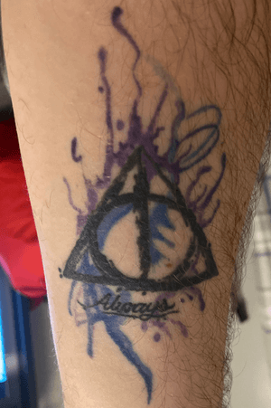 Harry Potter Deathly Hallows Tattoo on my left forearm 