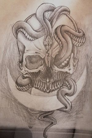 Skull and snake - Design available - Special price