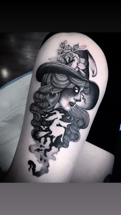 witch tattoos for women