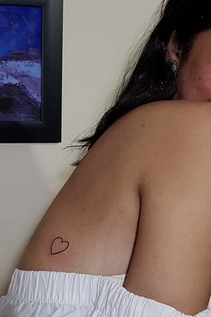 My friend wanted a tiny heart on her back 