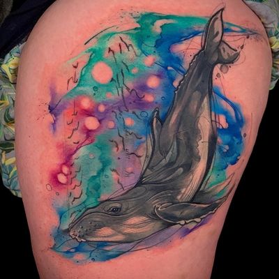 Whale and sound waves#tattoosbyjorell #tattoos #tattoo #watercolortattoo #watercolour #watercolourtattoo #watercolor #watercolortattoos #watercolourtattoos #watercolors #whaletattoos #whaletattoo 