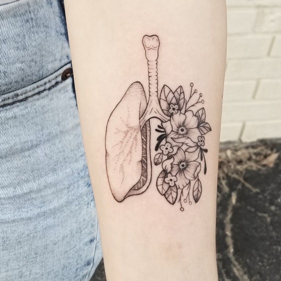Tattoo uploaded by Aesthetic Tattoo • Floral lungs • Tattoodo