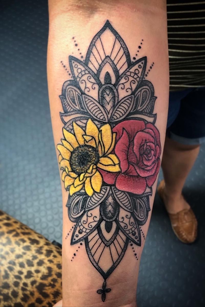 Tattoo uploaded by Alisson • Flowers and mandalas are always a good