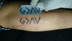 God is greater than highs and lows Arm Tattoo 