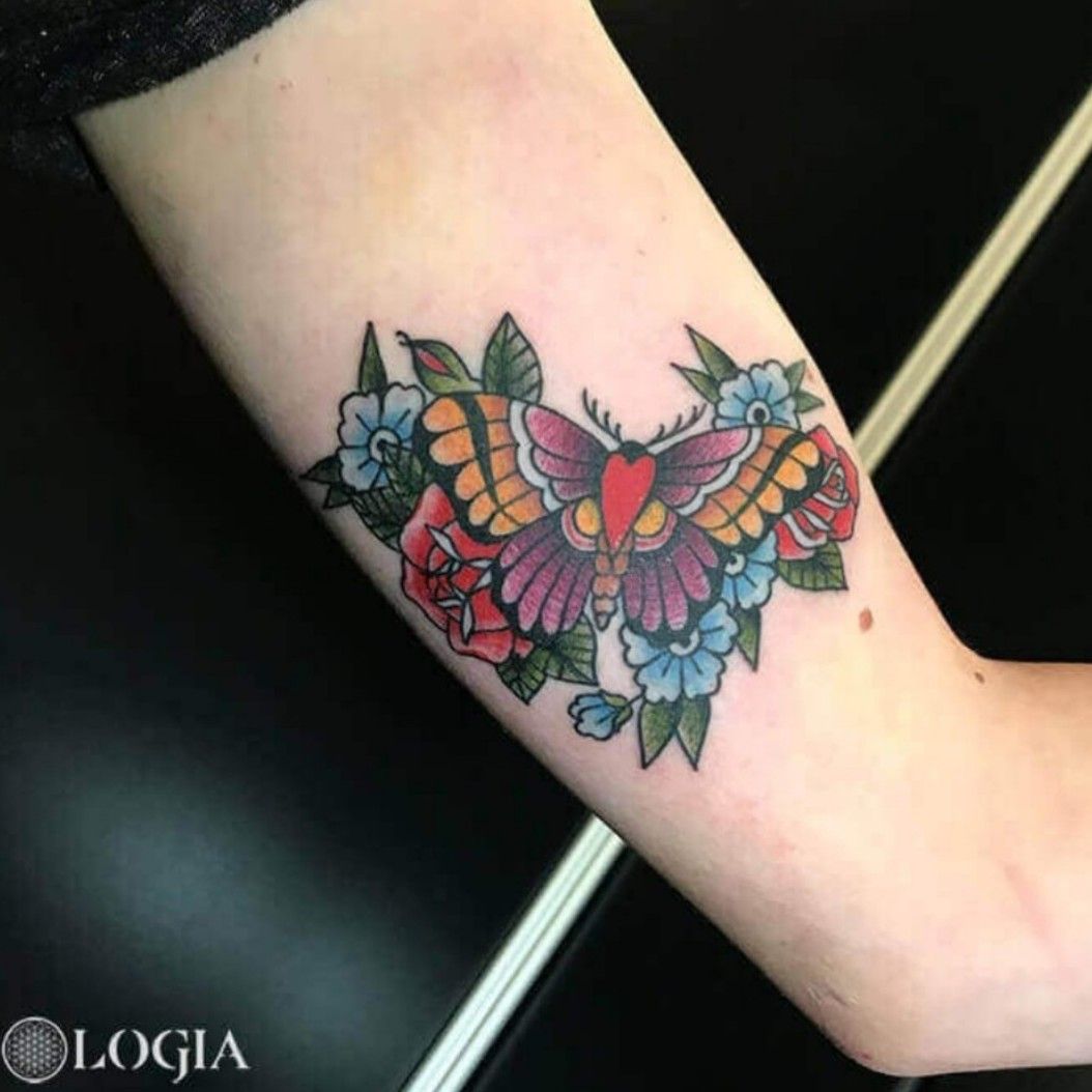 Traditional Butterfly Tattoo Jacob J Ink  YouTube
