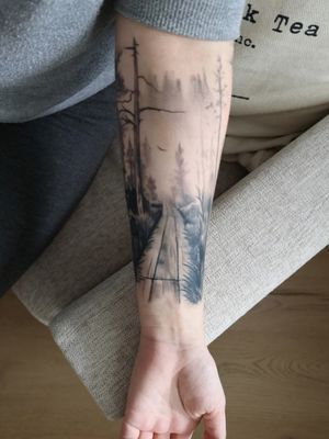Nature, black and whiteArtist: ottlee tattoo, Finland