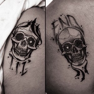 “Til End” Custom couple tattoo I did a few days ago! Love getting creative with pieces like these. Unfortunately I had to do them separately because one of em had to fly off the next day..DM to book an appointmentDone at @soulinkstudio..#darkartists #darkart #skulltattoo #srilanka #islandlife #floraltattoo #blxck #blackworkers #neotraditional #neotrad #darkneotrad #tilend #coupletattoo #trustyourartist #soulinkstudio #ksvink #tttism #macabre #tattooartists #tattooworkers #silverbackink #occulttattoo #occult #darktattoo #tattoodo