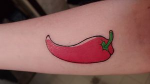 Chili pepper tattoo