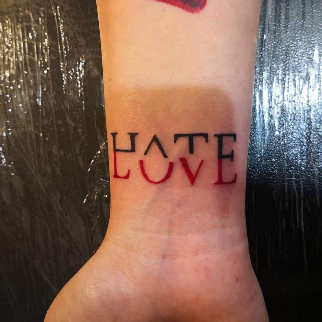 Discover 73 hate love tattoo designs super hot  thtantai2