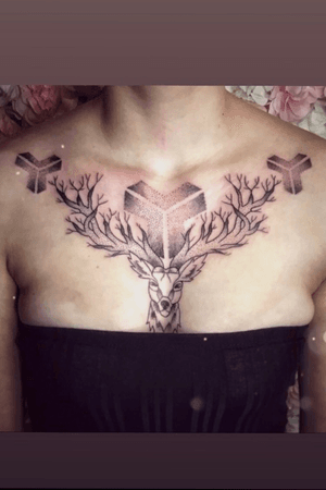 Chest piece done last year on one of my favourites customers! Good fun 💕