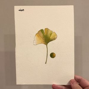 Watercolor ginkgo Tattoo flash - available Please do not copy