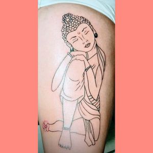 #buda #tattoo #pierna #hombre
