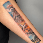 Crane & Mount Fuji 浮世絵／うきよえ #Japanesetattoo #Traditionaltattoo#crane #tattoo #mini-tattoo#tattooist#Torontotattooist