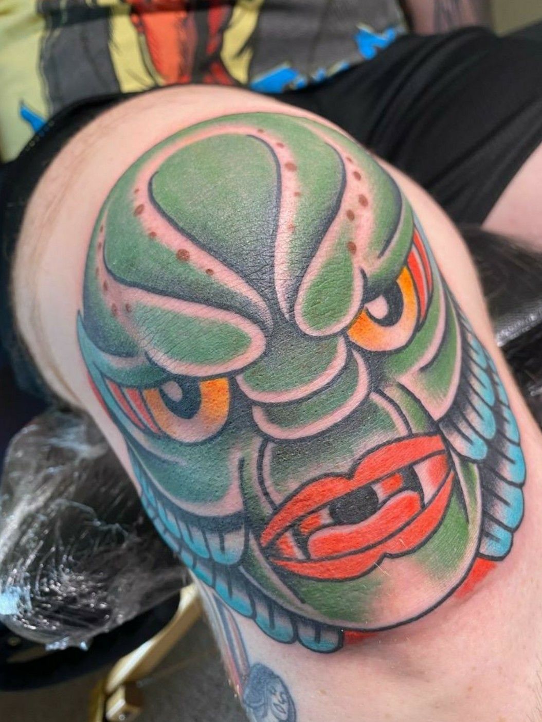 Tattoo uploaded by Jon Not John • Creature from the Black Lagoon knee.  #kneetattoo #kneecaptattoo #monster #creaturefromtheblacklagoon • Tattoodo