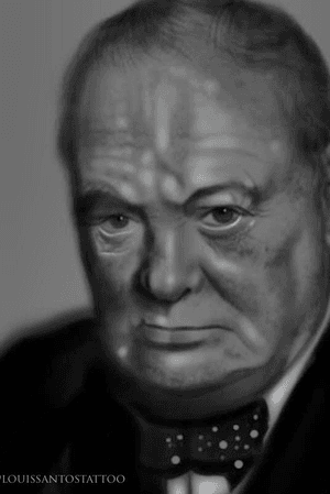 Digital Portrait of Winston Churchill 